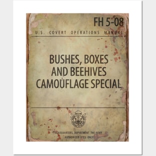 BUSHES, BOXES AND BEEHIVES CAMOUFLAGE SPECIAL Posters and Art